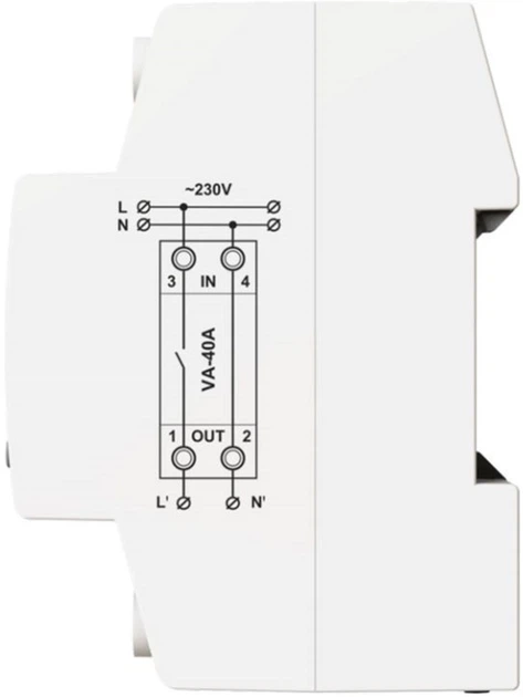 Реле напруги DigiTOP VA-40A M2W з контролем по струму VA-40A M2W - изображение 4