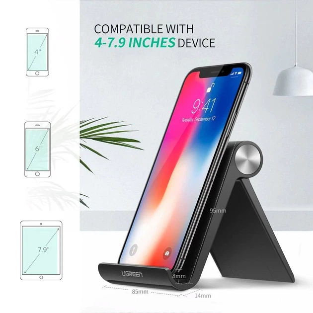 Подставка для телефона Ugreen Portable Cell Phone Stand Holder LP106 White (30285) [82064] - изображение 4