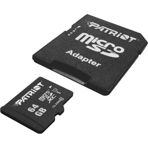 Карта пам'яті Patriot LX microSDHC 64GB UHS-I Class 10 + SD адаптер (PSF64GMCSDXC10) [113849] - зображення 2