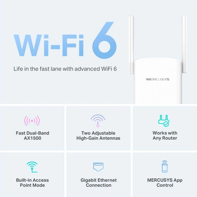 Ретранслятор Wi-Fi сигнала Mercusys ME60X [128287] - изображение 4