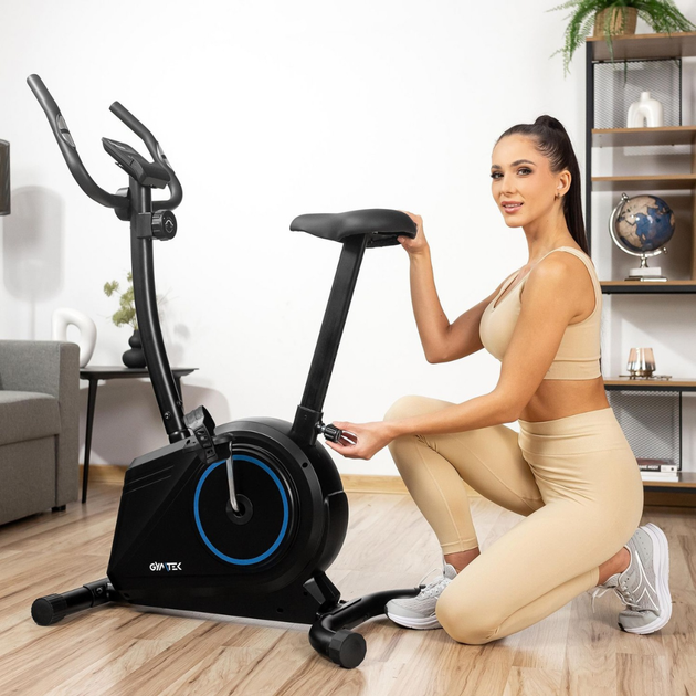 Велотренажер Gymtek XB700 синій. Магнітний, до 120 кг, 8 рівнів, для дому, кардіо - зображення 6