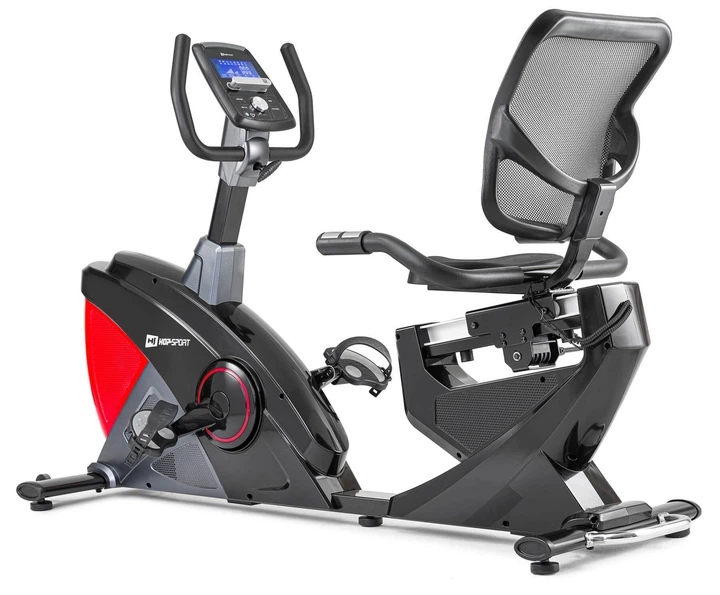 Велотренажер Hop-Sport HS-070L Helix красный + мат. Горизонтальный, электромагнитный, iConsole+/Kinomap, до 150 кг, для реабилитации, дома - изображение 7