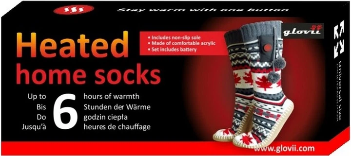 Ogrzewane kapcie ze skarpetkami Glovii rozmiar 36-43 (GOBM) - obraz 9