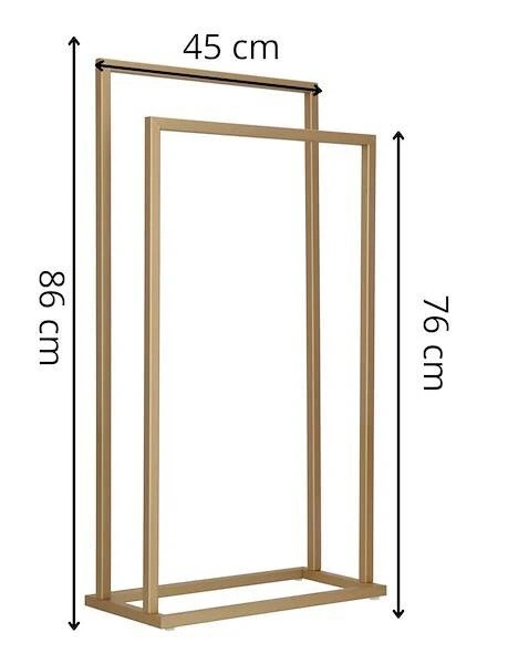 Stojak na ręczniki SPRINGOS HG0069 dwuramienny Złoty (5907719475820) - obraz 5