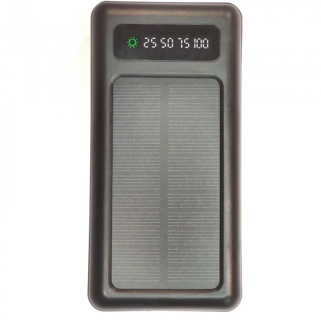 Зовнішній акумулятор Повербанк power bank Solar Charger USB портативна зарядна батарея із сонячною батареєю і ліхтариком 20 000 mah - Фото 2 Зовнішній акумулятор Повербанк power bank Solar Charger USB портативна зарядна батарея із сонячною батареєю і ліхтариком 20 000 mah - зображення 2