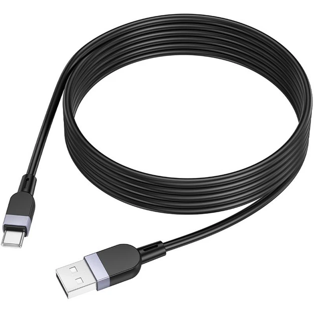 Дата кабель Hoco X109 Energy silicone USB to Type-C (3m) Black - Фото 3 Дата кабель Hoco X109 Energy silicone USB to Type-C (3m) Black - изображение 3