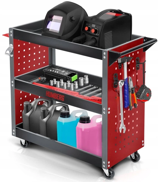 Wózek warsztatowy Humberg 551510 HM-515 Czarno-czerwony (5903890629861) - obraz 4