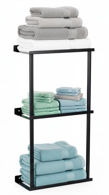 Wieszak na ręczniki SPRINGOS HG0073 Czarny (5908455306423) - obraz 2