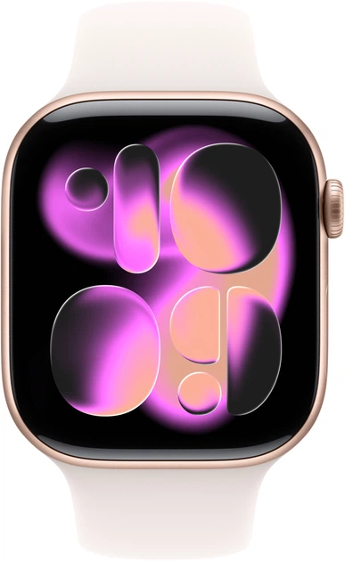Смарт-годинник Apple Watch Series 11 GPS 46mm Rose Gold Aluminium Case with Light Blush Sport Band - M/L (MEV74) - зображення 2