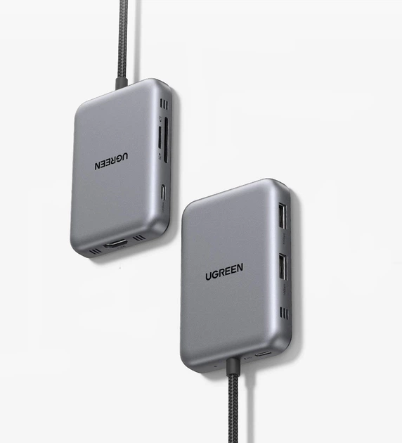 USB-хаб Ugreen USB-C 7in1 HDMI Hub USB-C USB-A SD/TF Gray (6941876267590) - зображення 5