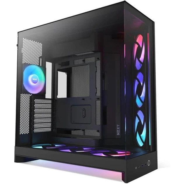 Корпус NZXT H9 Flow RGB+ Tempered Glass без БЖ Black (CM-H92FB-P1) - Фото 1 Корпус NZXT H9 Flow RGB+ Tempered Glass без БЖ Black (CM-H92FB-P1) - изображение 1