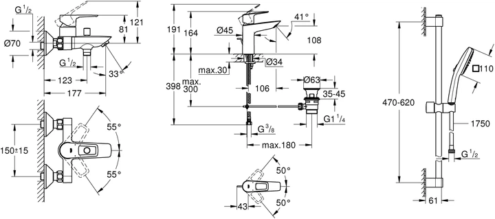 Набор смесителей Grohe BauLoop New UA123215M1 (23762001+23603001+26748003) - изображение 16