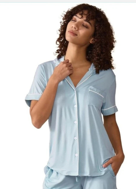 Пижамная рубашка Primark Ladies Pyjamas Boyfriend XXL Для дома и сна Голубой (8805) - изображение 2