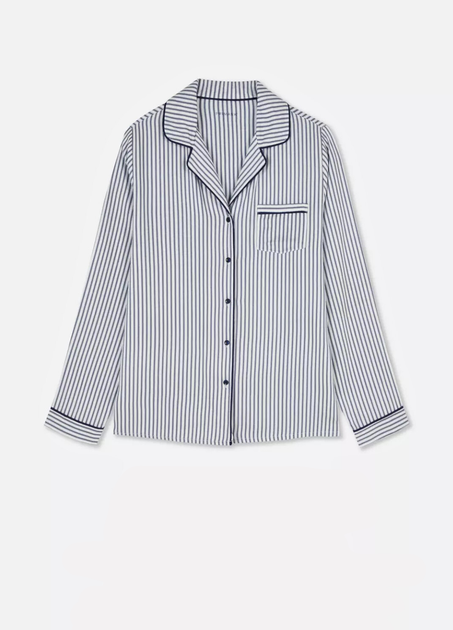 Женская пижамная рубашка Primark Twill Boyfriend Pyjama XXL для дома и сна Синий (8797) - Фото 5 Женская пижамная рубашка Primark Twill Boyfriend Pyjama XXL для дома и сна Синий (8797) - изображение 5