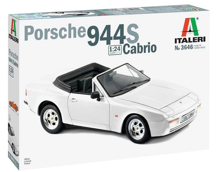 Збірна модель 1:24 автомобіль Porsche 944S Cabrio Italeri 3646 - зображення 2