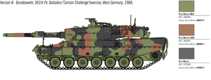 Збірна модель 1:35 танк "Леопард" Leopard 2A4 Italeri 6559 - зображення 6