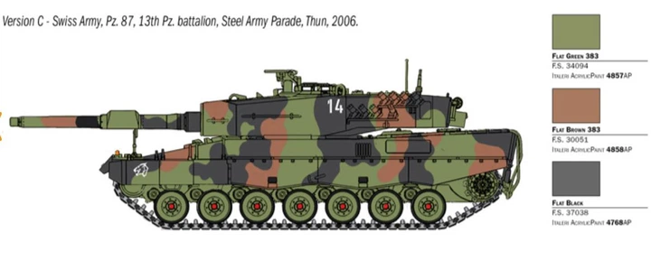 Збірна модель 1:35 танк "Леопард" Leopard 2A4 Italeri 6559 - зображення 7