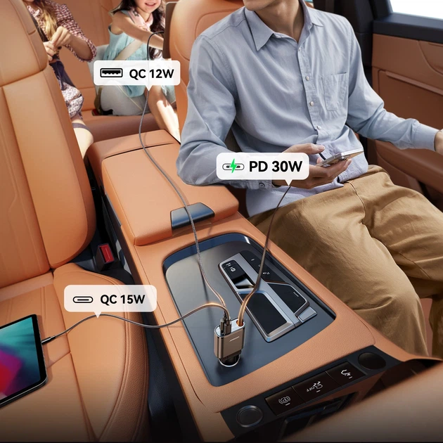 Ładowarka samochodowa JOYROOM JR-CCL07 30W Grey (6956116797836) - obraz 3