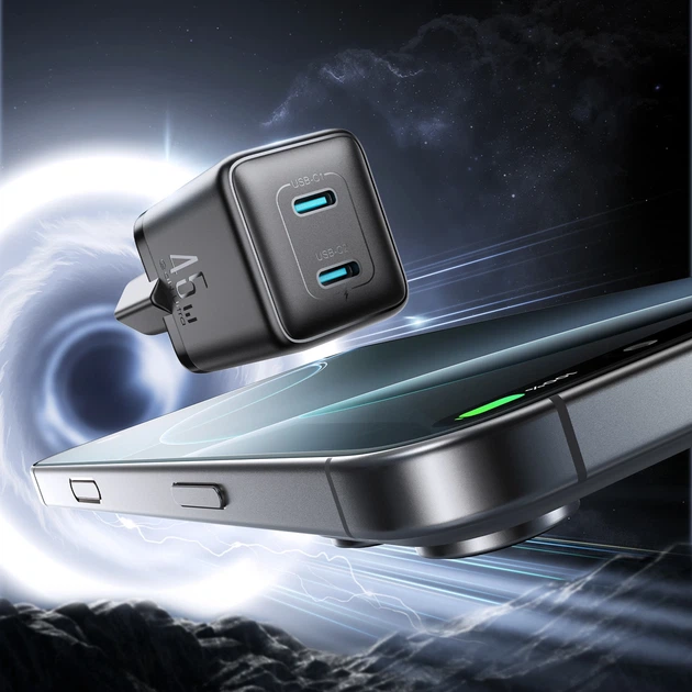 Ładowarka sieciowa JOYROOM JR-TCG17 45W 2 x- USB-C EU Black (6941237127099) - obraz 6