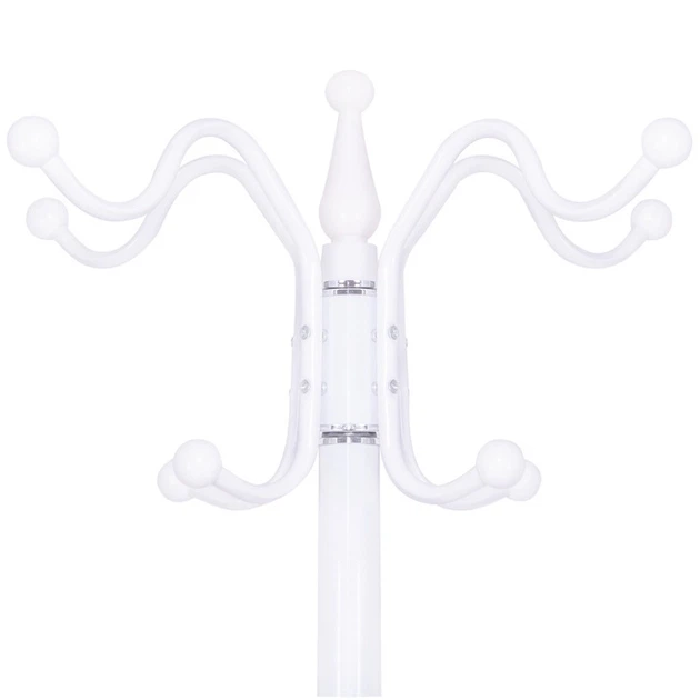 Wieszak na ubrania SPRINGOS HA2033 stojący 12 haczyków metal 175 cm Biały (5907719412900) - obraz 2