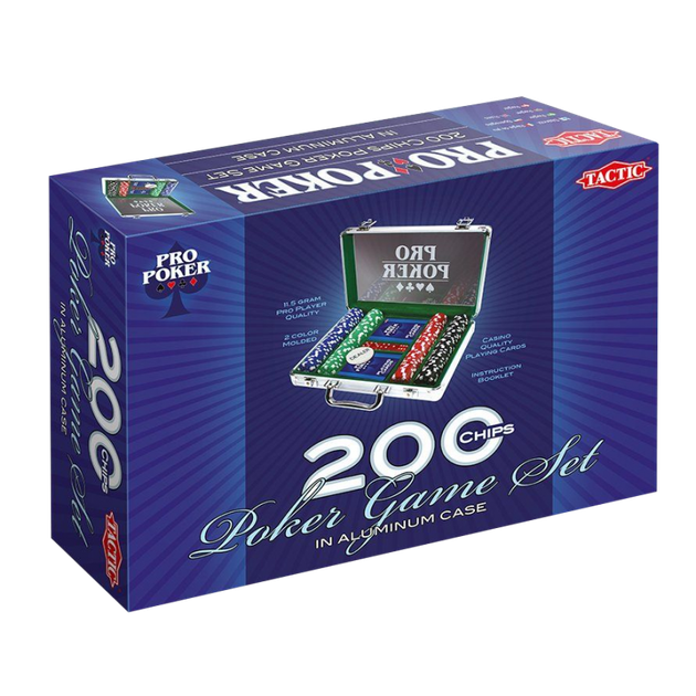 Настільна гра TACTIC Покерний Набір Tactic Pro-Poker 200 фішок (200 Chips Poker Set) (англ) ( 03090 ) - зображення 2