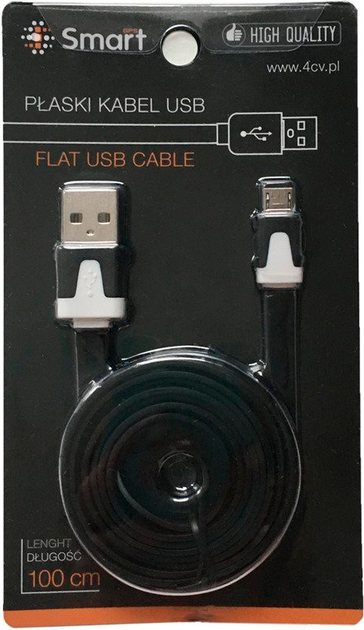 Kabel SmartGPS microUSB - USB-A 1m Black (5905279820654) - obraz 3