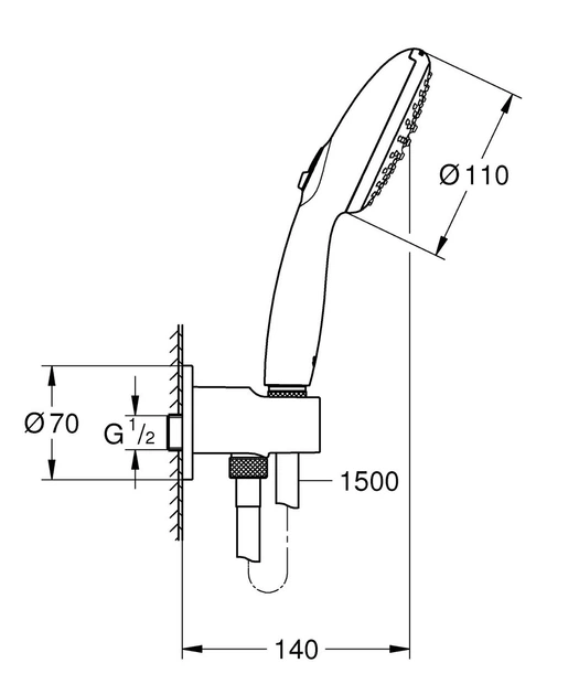 Душовий набір Grohe Tempesta 110, 2 режими (26406003) ( 23973 ) - изображение 6