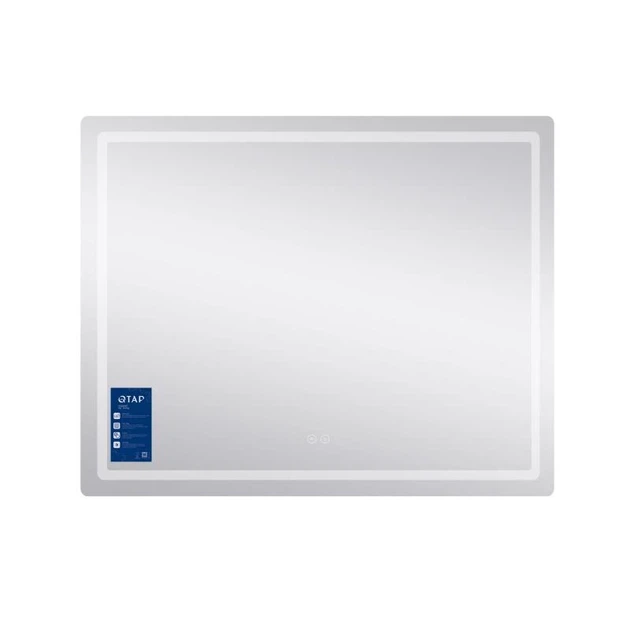Дзеркало Qtap Mideya (DC-F910) 1000х800 з LED-підсвічуванням Touch, з антизапітнінням, з годинником, диммером - Фото 3 Дзеркало Qtap Mideya (DC-F910) 1000х800 з LED-підсвічуванням Touch, з антизапітнінням, з годинником, диммером - зображення 3