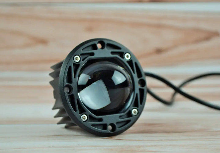 LED фара кругла лінзована 2 режими (2шт) 40W ближній + дальній 12-24V (⌀77мм) фари на трактор МТЗ - зображення 7