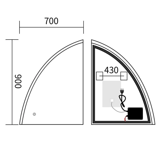 Дзеркало Mixxus Premium TOPPER MS02-75x100 з Led Touch, Anti-fog, димером (3-6,5kK) (MP6634) ( 25142 ) - изображение 8