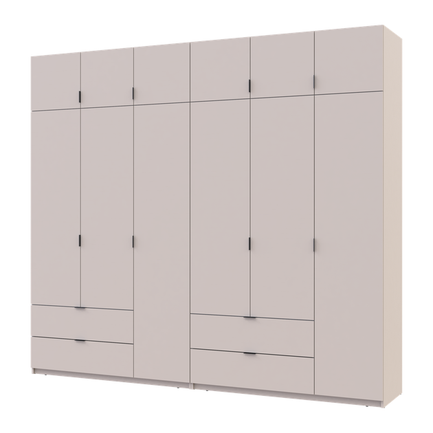 Распашной шкаф для одежды Doros Лукас Кашемир 3+3 ДСП 270х50х240 (42005116) - Фото 1 Распашной шкаф для одежды Doros Лукас Кашемир 3+3 ДСП 270х50х240 (42005116) - изображение 1