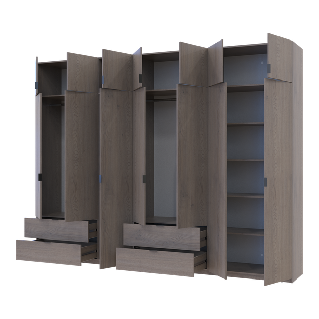 Шкаф для одежды Doros Лукас Канноло/Канноло 3+4 ДСП 315х50х240 (42005248) - изображение 2