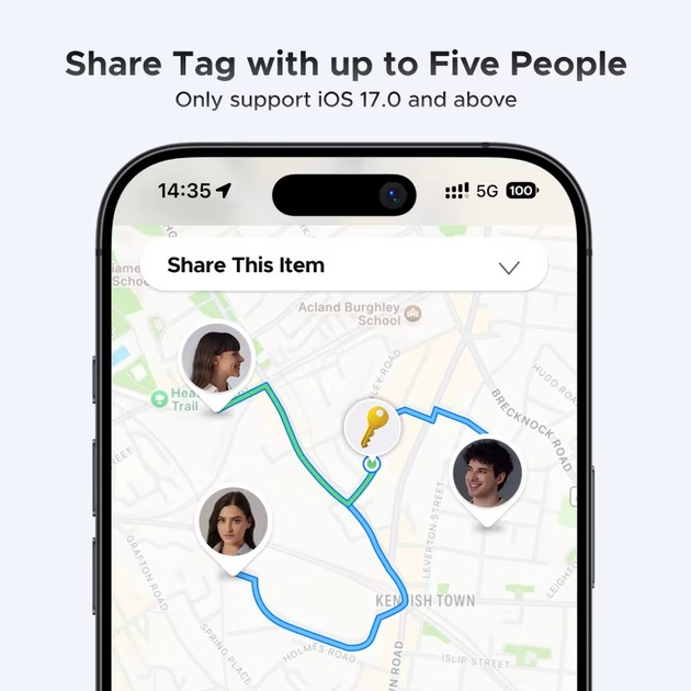 Смарт-трекер Ugreen CM816 Apple Find My Bluetooth 5.0 - зображення 5