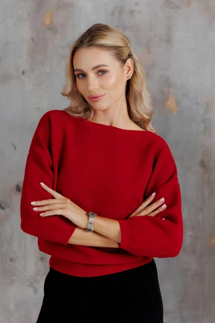 Джемпер Селеста ART KNIT червоний, L-XL 043018 - Фото 2 Джемпер Селеста ART KNIT червоний, L-XL 043018 - зображення 2