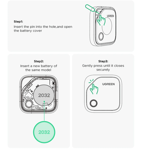 Смарт-трекер Ugreen CM816 Apple Find My Bluetooth 5.0 - зображення 8