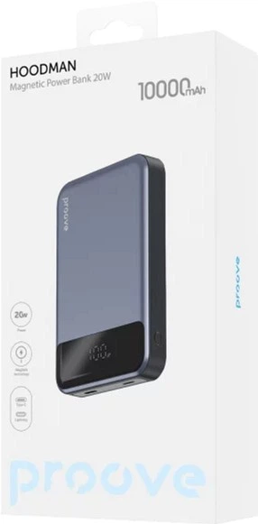 Powerbank Proove Hoodman Magnetic 10000 mAh 20W Gray (PBH120010003) - obraz 2