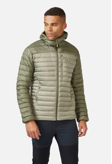 Куртка мужская зимняя Rab Microlight Alpine Jacket, Light Khaki/Stone, L (RB QDB-12-LKS-LRG) - изображение 2