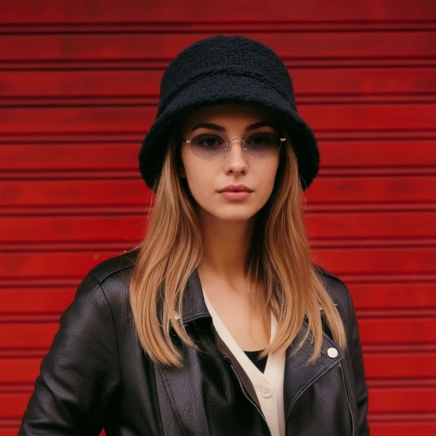 Женская панамка теплая из натуральной шерсти JUGO Bucket Hat Boucle Черный, L/57-58 - изображение 5
