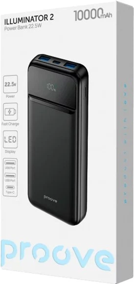 Powerbank Proove Illuminator 2 10000mAh 22.5W Black (PBIP10212201) - obraz 2