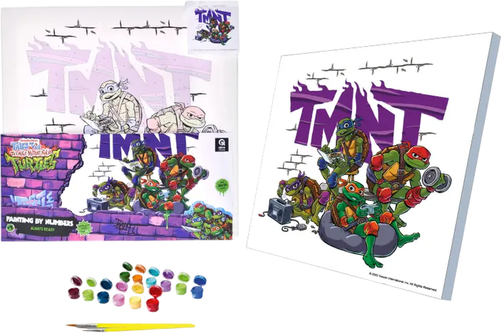 Malowanie po numerach qbee Wojownicze Żółwie Ninja: Zawsze gotowi 30x30 cm (4823104382546) - Zdjęcie 2 Malowanie po numerach qbee Wojownicze Żółwie Ninja: Zawsze gotowi 30x30 cm (4823104382546) - obraz 2