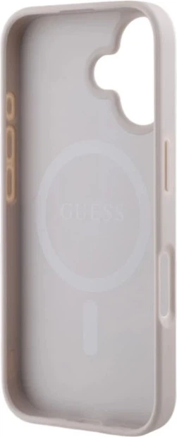 Etui plecki Guess 4G Collection Leather Metal Logo MagSafe do Apple iPhone 16 Pink (GUHMP16SG4GFRP) - obraz 7