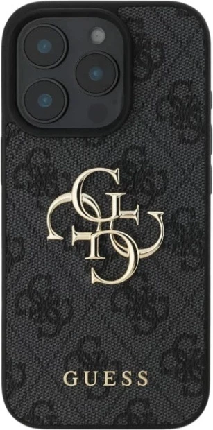 Etui plecki Guess Guess 4G Big Metal Logo do Apple iPhone 16 Pro Black (GUHCP16L4GMGGR) - obraz 2