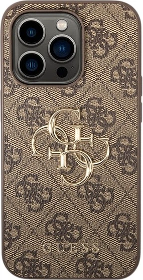 Etui plecki Guess 4G Big Metal Logo do Apple iPhone 15 Pro Brown (GUHCP15L4GMGBR) - obraz 2