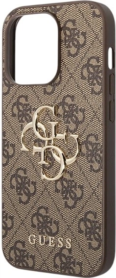 Etui plecki Guess 4G Big Metal Logo do Apple iPhone 15 Pro Brown (GUHCP15L4GMGBR) - obraz 5