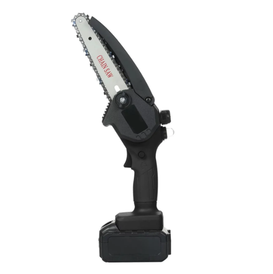 Аккумуляторная цепная пила Electric Chainsaw 6" для обрезки деревьев с двумя аккумуляторами в кейсе Черная - Фото 2 Аккумуляторная цепная пила Electric Chainsaw 6" для обрезки деревьев с двумя аккумуляторами в кейсе Черная - изображение 2