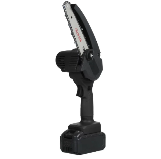 Аккумуляторная цепная пила Electric Chainsaw 6" для обрезки деревьев с двумя аккумуляторами в кейсе Черная - Фото 3 Аккумуляторная цепная пила Electric Chainsaw 6" для обрезки деревьев с двумя аккумуляторами в кейсе Черная - изображение 3