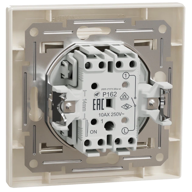 Выключатель одноклавишный самозажимной Schneider Electric Asfora EPH0100123 - изображение 2