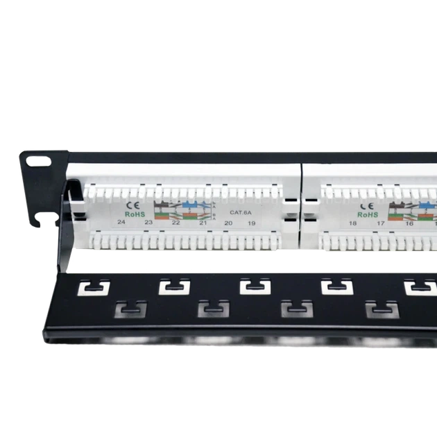 Патч-панель 19" 24xRJ-45 UTP, кат. 6a, с задним организатором с пластиковыми шторками, LW L&W ELECTRONICAL LW-PP74 - Фото 3 Патч-панель 19" 24xRJ-45 UTP, кат. 6a, с задним организатором с пластиковыми шторками, LW L&W ELECTRONICAL LW-PP74 - изображение 3