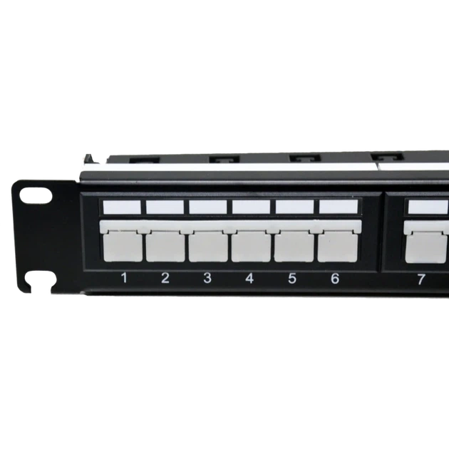 Патч-панель 19" 24xRJ-45 UTP, кат. 6a, с задним организатором с пластиковыми шторками, LW L&W ELECTRONICAL LW-PP74 - Фото 4 Патч-панель 19" 24xRJ-45 UTP, кат. 6a, с задним организатором с пластиковыми шторками, LW L&W ELECTRONICAL LW-PP74 - изображение 4