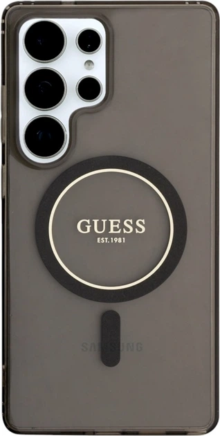 Панель Guess Glitter Circle Classic Logo MagSafe для Samsung Galaxy S25 Ultra Black (3666339449766) - зображення 3